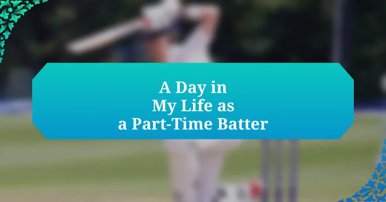 A Day in My Life as a Part-Time Batter