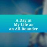 A Day in My Life as an All-Rounder