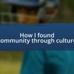 How I found community through culture