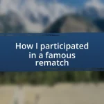 How I participated in a famous rematch