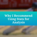 Why I Recommend Using Stats for Analysis